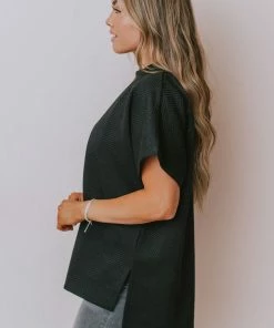 Vendor-unknown Tops Gatsby Lounge Set Top Black