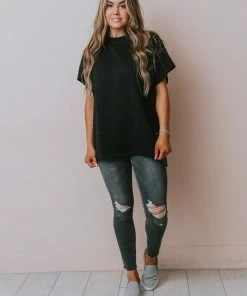 Vendor-unknown Tops Gatsby Lounge Set Top Black