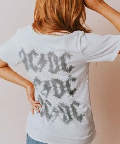 Recycled Karma Tops Licensed ACDC Tee
