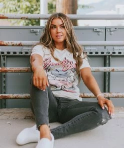 Vendor-unknown Tops Malibu Beach Club Tee Ivory