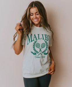 Vendor-unknown Tops Malibu Tennis Club Tee Ivory