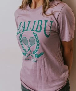 Vendor-unknown Tops Malibu Tennis Club Tee Orchid